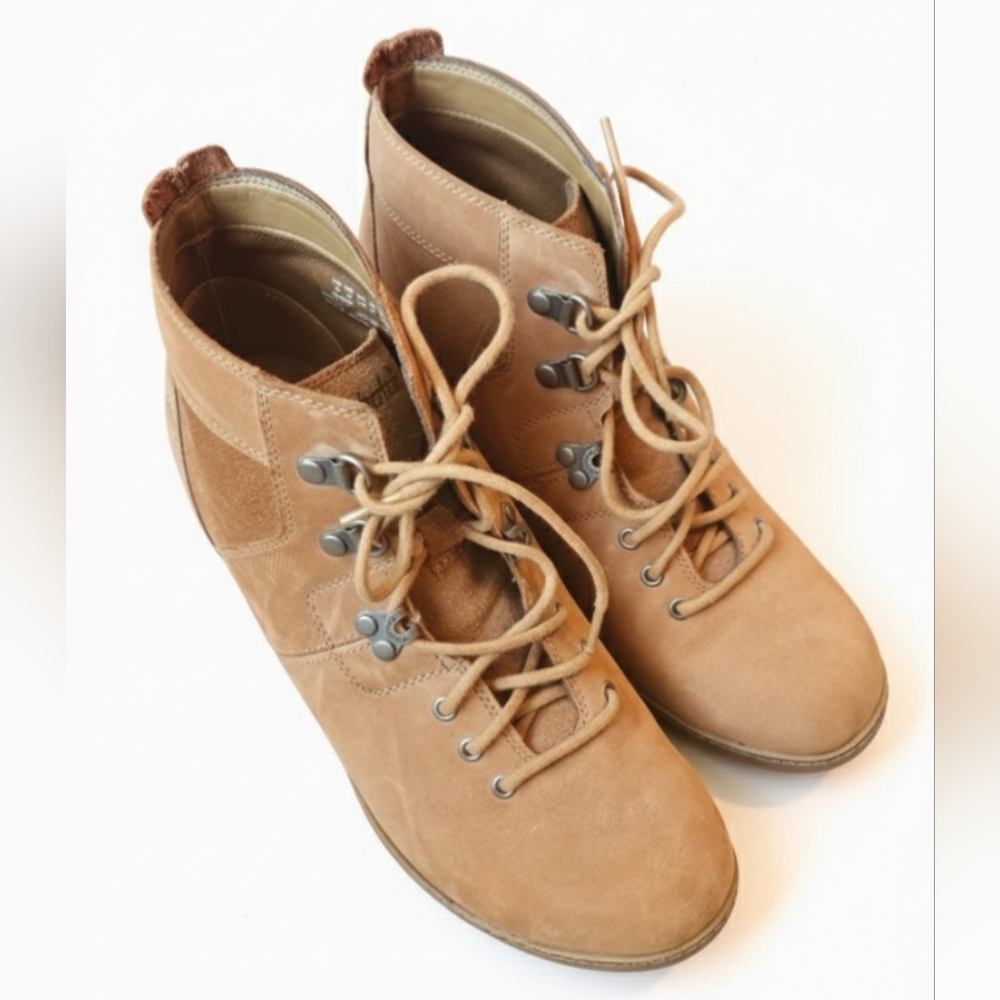 Timberland Glancy Tan Heeled Lace Up Boots